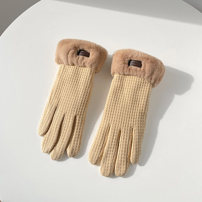 Dicke, warme Touchscreen-Winterhandschuhe für Damen