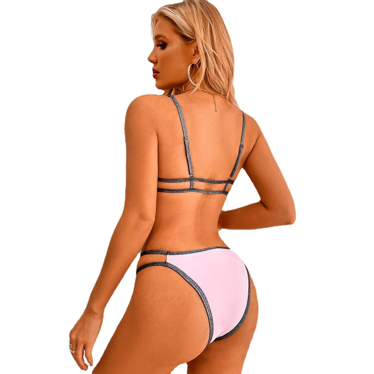 Solid Color Sexy High Waist European And American Bikini