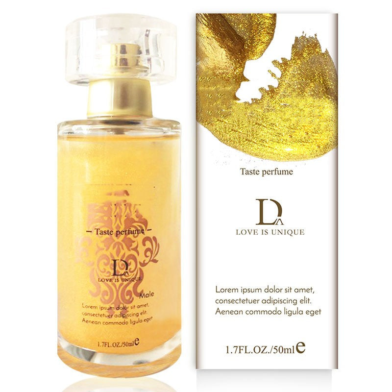 Experience Portability and Charm with Essence Elysium's Gold Powder Perfume.