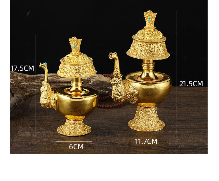 Alloy Gold Tibetan Supplies Water Filter Bottle