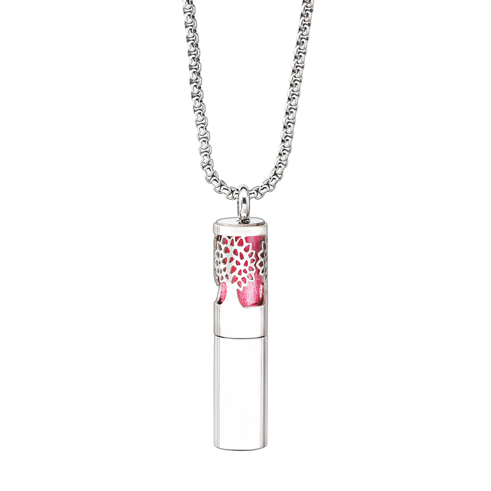 Essence Elysium: Stainless Steel Aromatherapy Pendant Perfume Necklace.