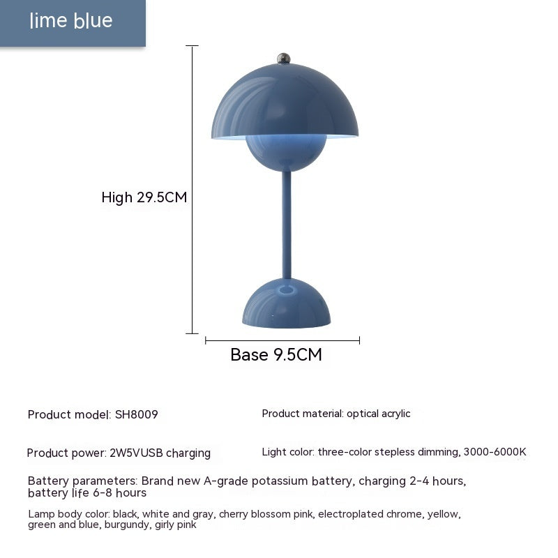 Mushroom Table Lamp Desk Lamp Touch Portable Lamp LED Rechargeable Night Light For Room Bedroom Home Decoration Gifts Table Lamp