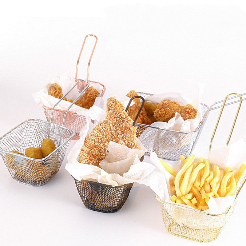 Stainless Steel Plating Western Food Fryer Basket