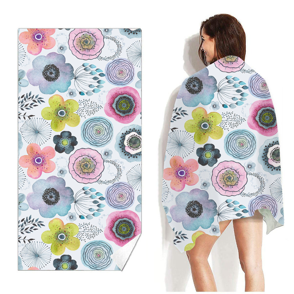 Beach Towel Printed Swimming Sweat Towel