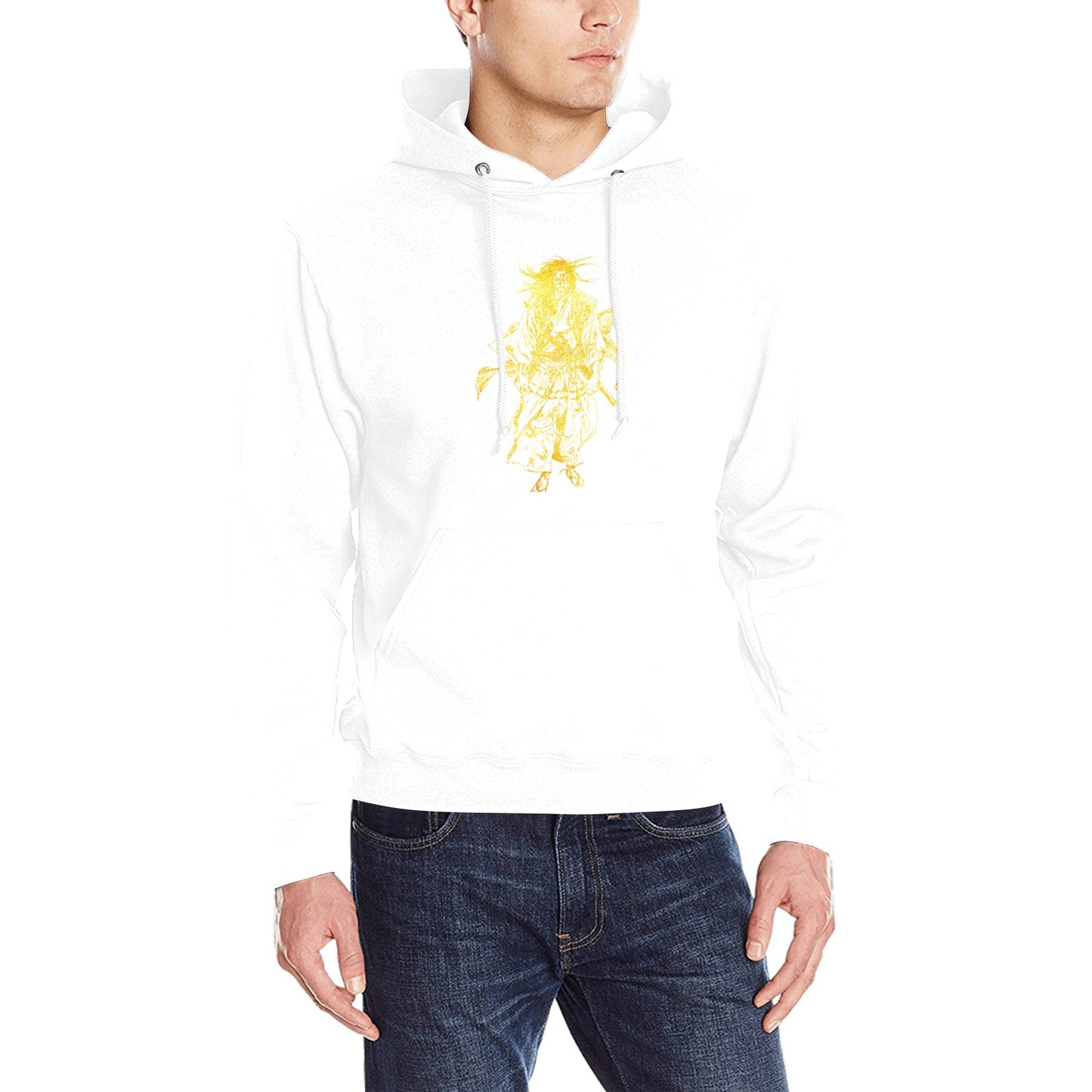 CWS ToriGami Streetwear Japan コージーウィンターストアより Golden Samurai 100% Cotton Multi-color Classic Hooded Sweatshirt 2024 New