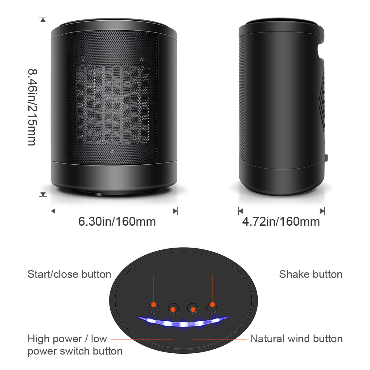 Ecoheat Mini Regulowany grzejnik z termostatem