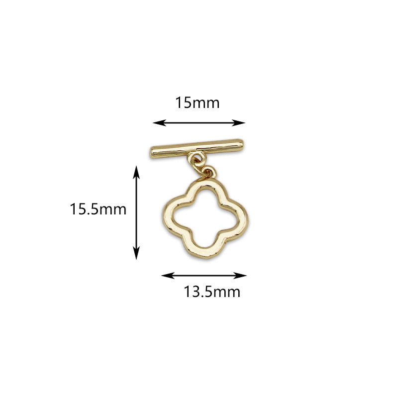 Zubehör Halskette Clip Armband Knopf Kupfer Beschichtung 18K Echtgold OT Schnalle Farbbeständige Gold Ending Verbindungsschnalle