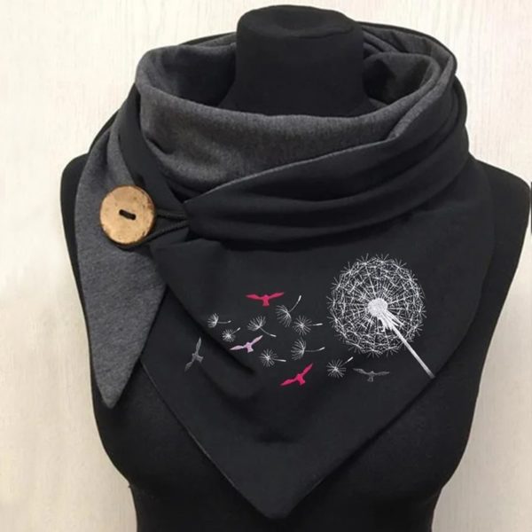 Cotton Malaysia Thermal Button Headband Scarf