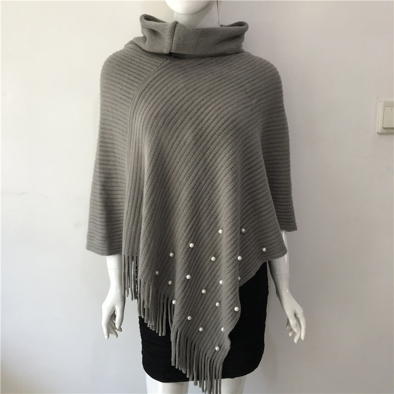 Women Batwing Tassel Knit Shawl