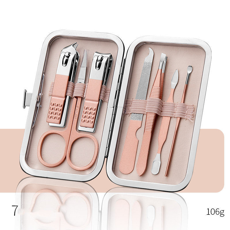 Professionelles Scheren- und Nagelknipser-Set, Ohrlöffel, Zange für abgestorbene Hautzellen, Nagelschneidezange, Pediküremesser, Nagelrillenschneider