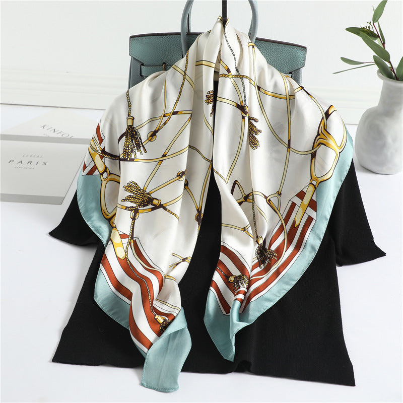 Silk Scarf Travel Sunscreen Shawl Decoration