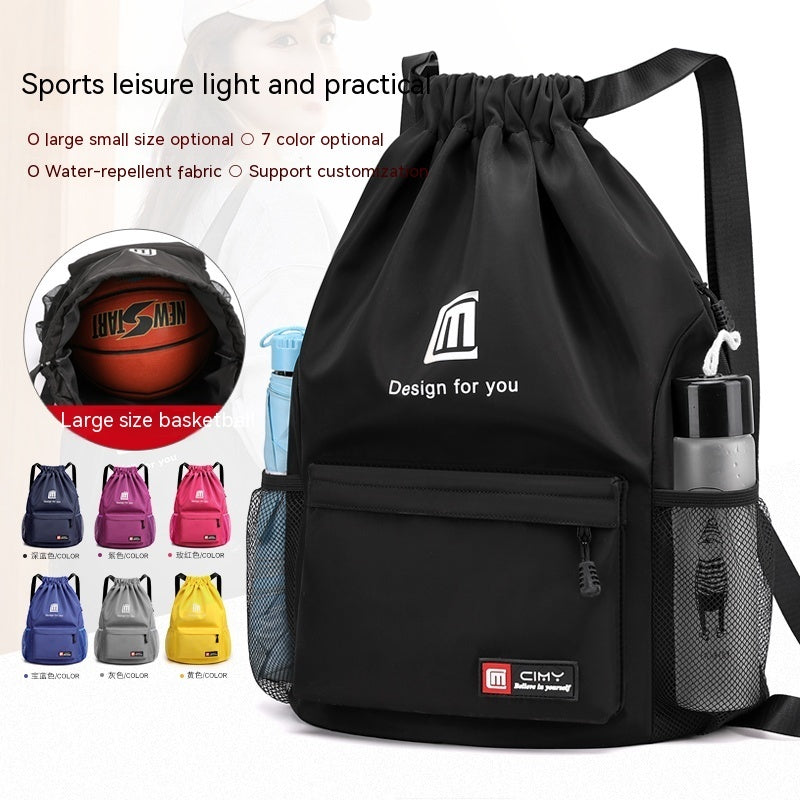 Travel Backpack Women's Large Capacity Travel Exercise Bag Drawstring Bag Drawstring Bag Oxford Waterproof