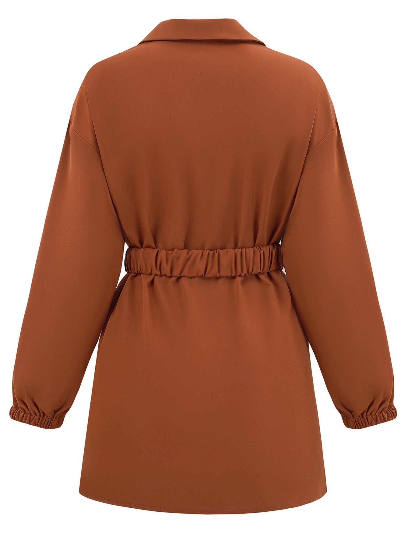 ClassicBelted: Single-breasted belt shirt coat for women, a versatile and stylish outerwear option.