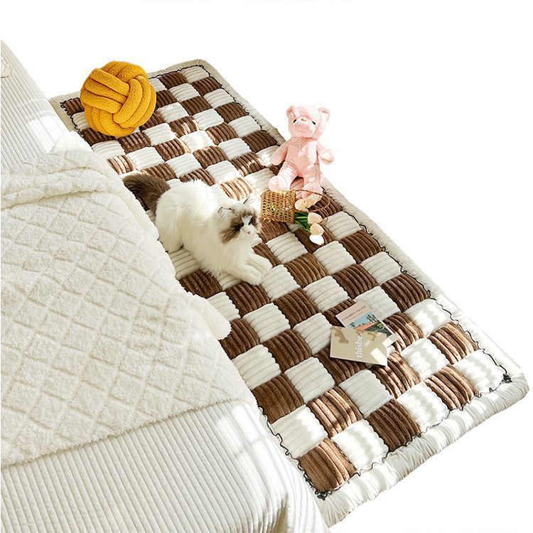 Plush Bedside Mats Non-slip Rectangular Carpet