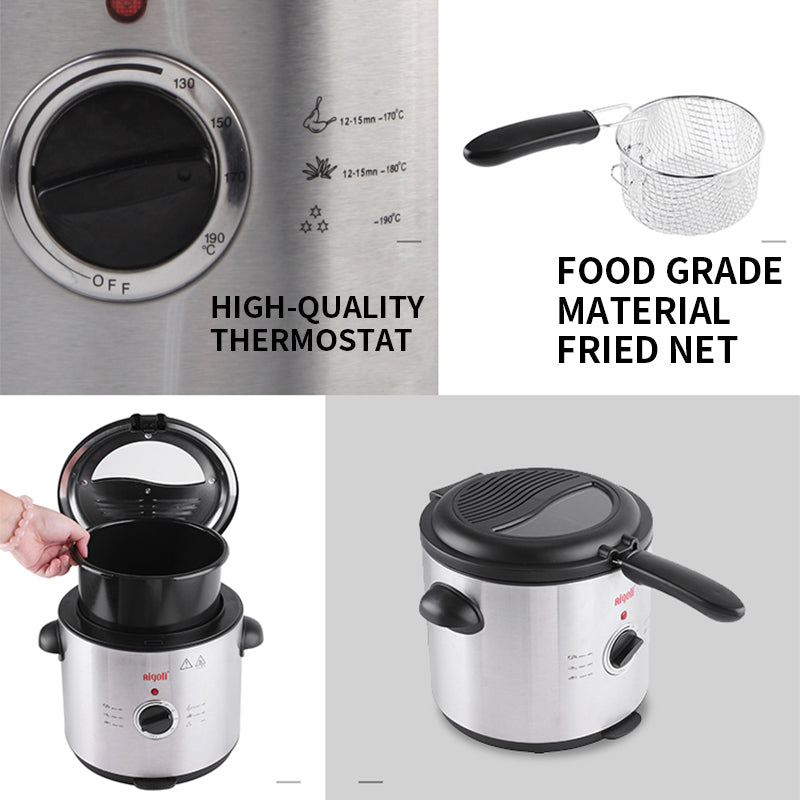 Fashion Personality Mini Round Fryer For Household Use