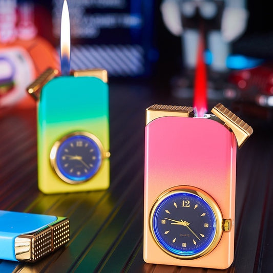 Double Flame Dial Gas Lighters Creative