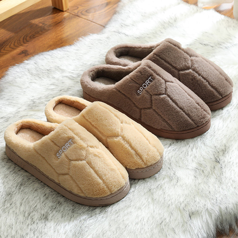 WinterWarmth: Unisex cozy plush house slippers for warmth indoors.