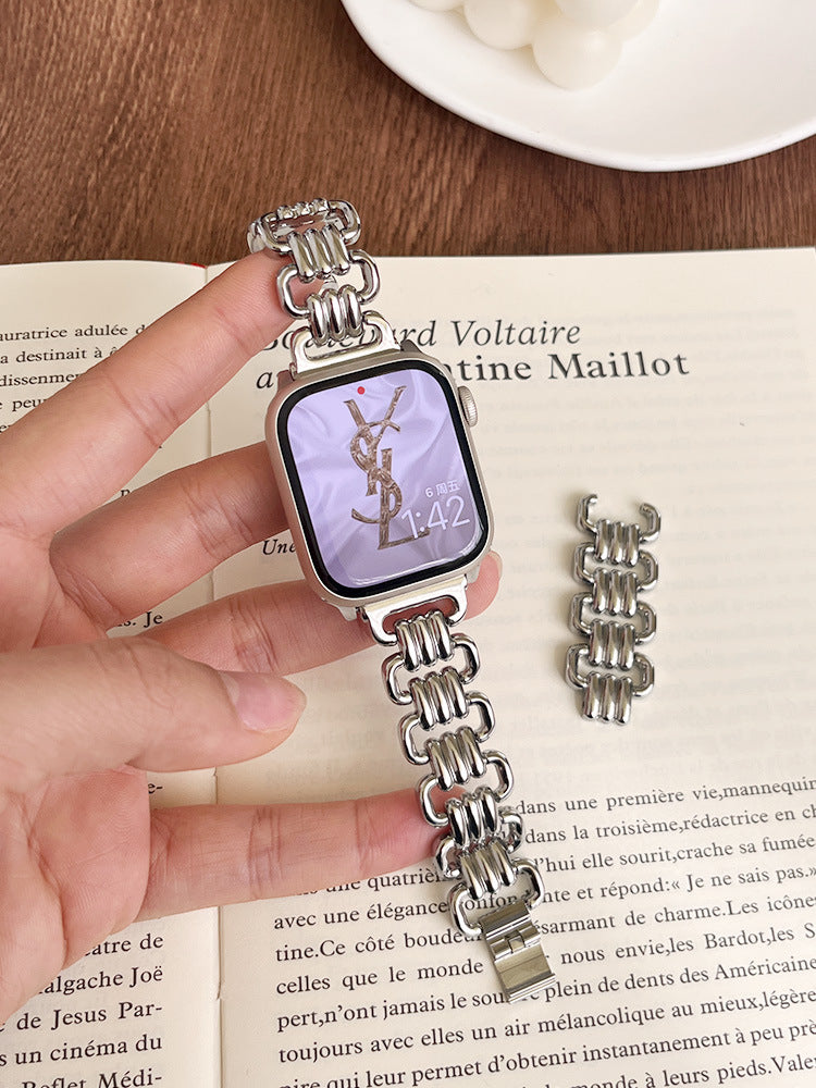 Watch 8 stellt eine komplett passende Kette mit Metallringschnalle der Iwatch765 Generation SE dar