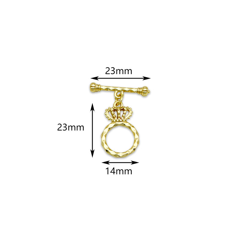 Zubehör Halskette Clip Armband Knopf Kupfer Beschichtung 18K Echtgold OT Schnalle Farbbeständige Gold Ending Verbindungsschnalle