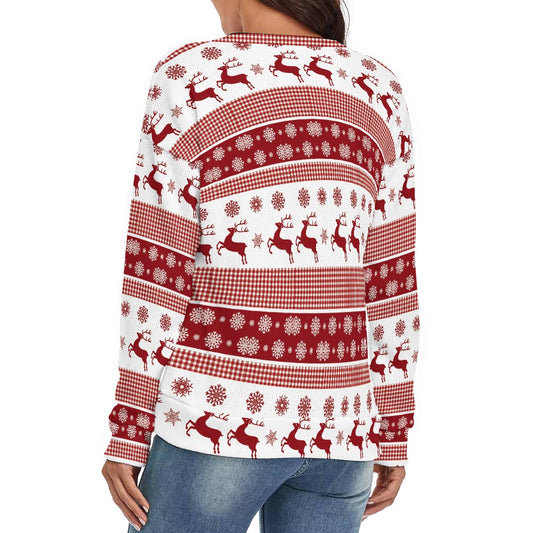 CWS Cozy Sweaters Women's V-Neck Christmas Style Long Sleeve Sweater by Cozy Winter Store