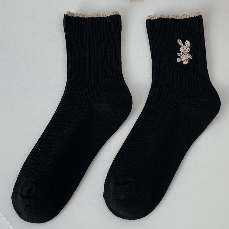 Herbst und Winter Neue japanische Baumwollsocken mittlerer Größe