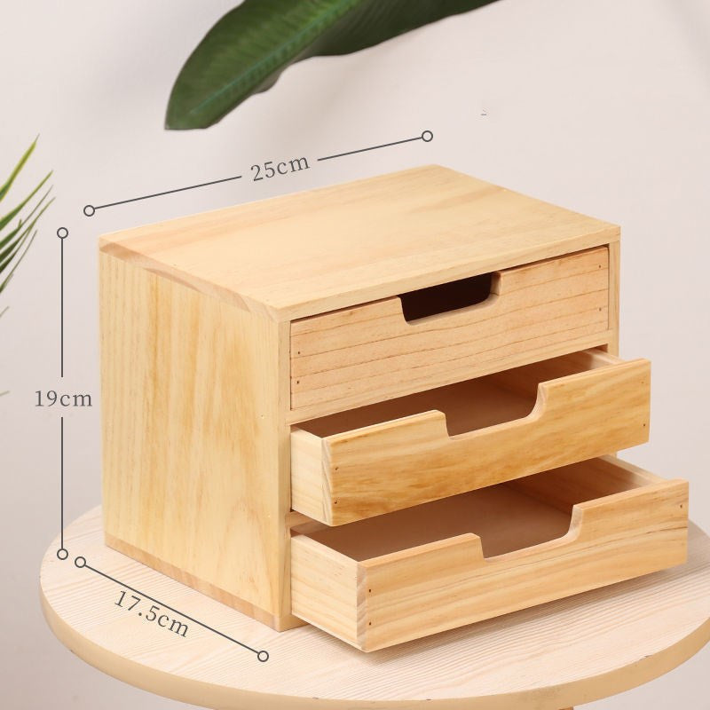 Vintage Wooden Multifunctional Drawer Storage Box